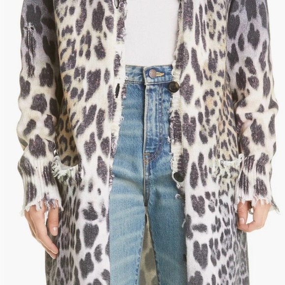 R13 Sweaters - R13 Cotton $1295Leopard Print Long Cardigan Sweater SOLD OUT